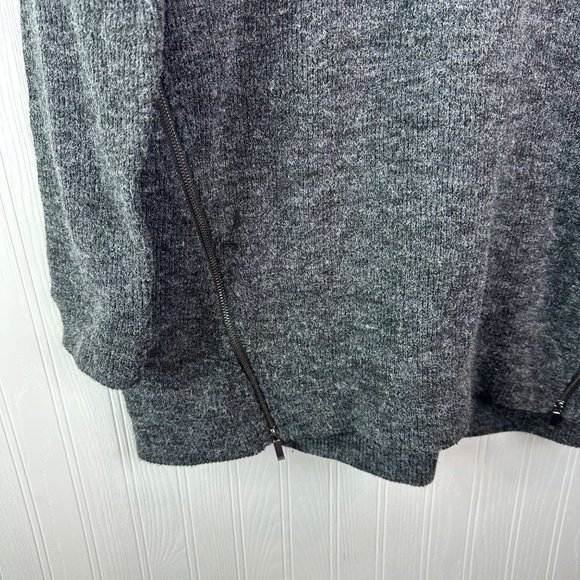 Rachel‎ Roy Gray Sweater Long Sleeve Zipper Detail size XL - Picture 4 of 5
